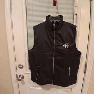 Calvin Klein Black Quilted Vest with Zip